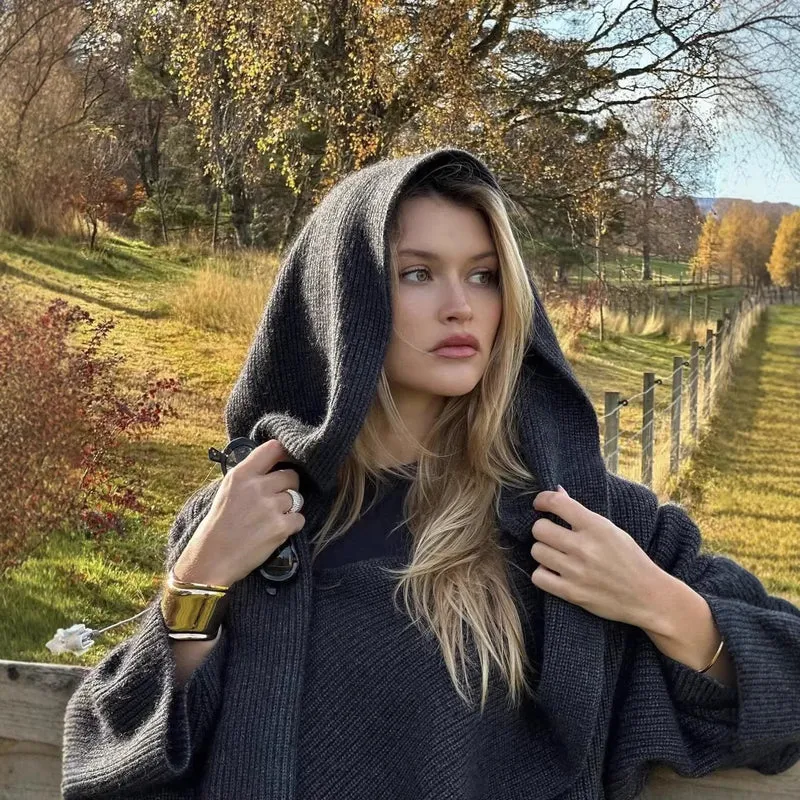 Damen Oversized Rollkragen‑Strickpullover mit Rippstruktur Nord Taschen