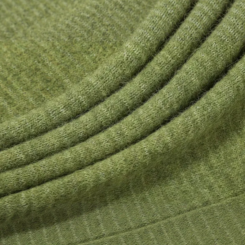 Damen Oversized Mohairoptik-Cardigan mit Ballonärmeln und gestreiftem Einsatz Nord Taschen