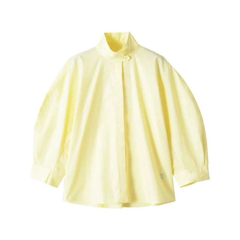Damen Oversized Kurzjacke mit Stehkragen und weiten Raglanärmeln Nord Taschen