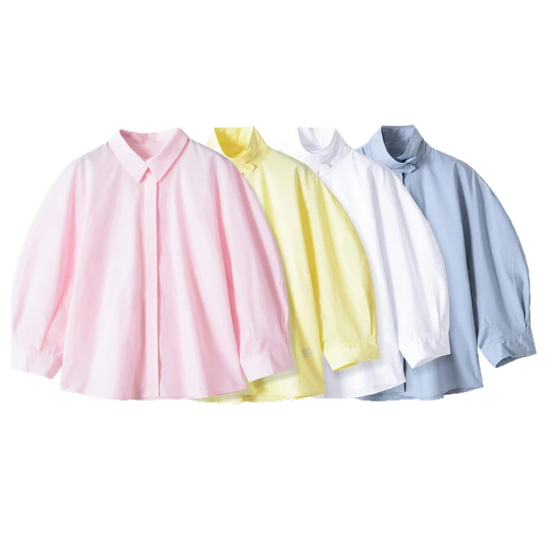Damen Oversized Kurzjacke mit Stehkragen und weiten Raglanärmeln Nord Taschen