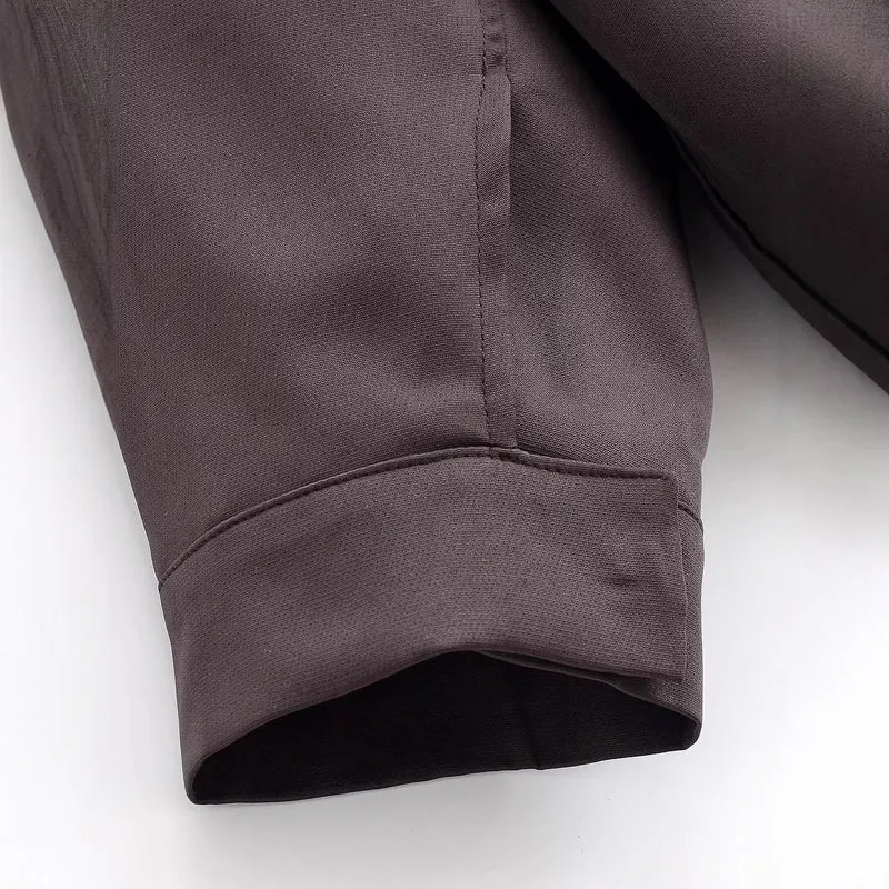 Damen Oversized Cropped Bomberjacke mit Funnelkragen und Raglanärmeln Nord Taschen