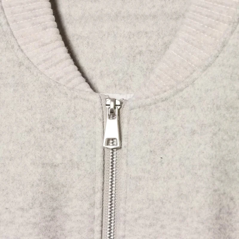 Damen Oversized Boxy-Bomberjacke aus weichem Sweat mit Reißverschluss und Ärmeltasche Nord Taschen