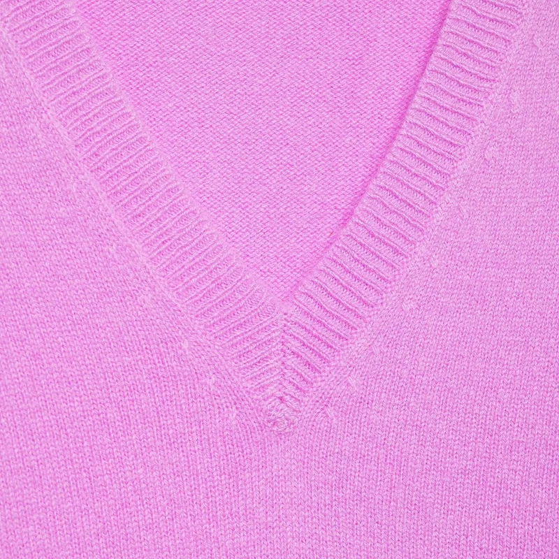 Damen Oversize V‑Ausschnitt Strickpullover mit überschnittener Schulter Nord Taschen