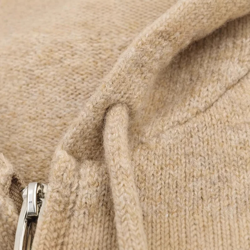 Damen Oversize-Strickkapuzenjacke mit Reißverschluss und Kängurutaschen Nord Taschen
