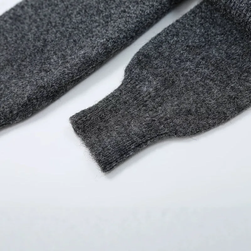 Damen Oversize Strickcardigan mit tiefem V Ausschnitt und Rippbund Nord Taschen
