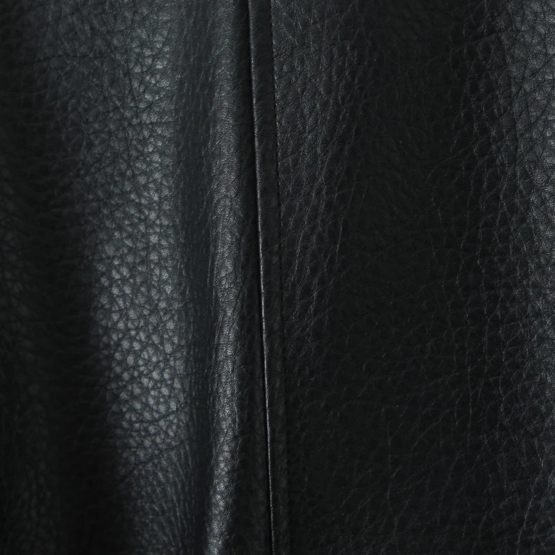 Damen Oversize Lederoptik-Mantel mit strukturierter Oberfläche und weitem Revers Nord Taschen