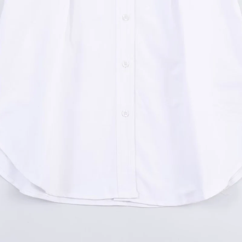 Damen Oversize-Hemdbluse mit taillierten Teilungsnähten und verlängerter Saumlinie Nord Taschen