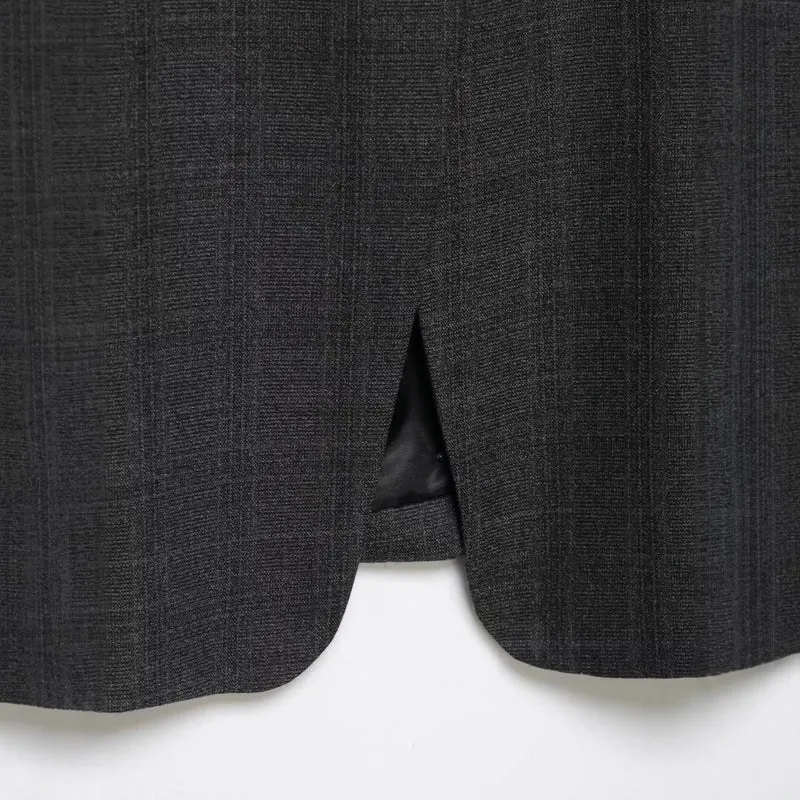 Damen Moderner schlanker Blazer mit asymmetrischer Knopfleiste und Stehkragen Nord Taschen
