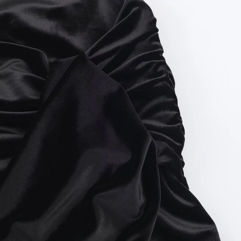 Damen Minikleid mit Rollkragen, langem Arm und seitlicher Drapé-Schleife Nord Taschen