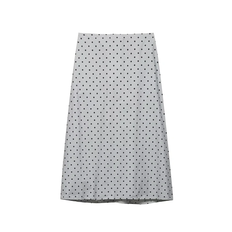 Damen Midirock mit elastischem Bund, Plissee‑Optik und Polka‑Dot‑Muster Nord Taschen