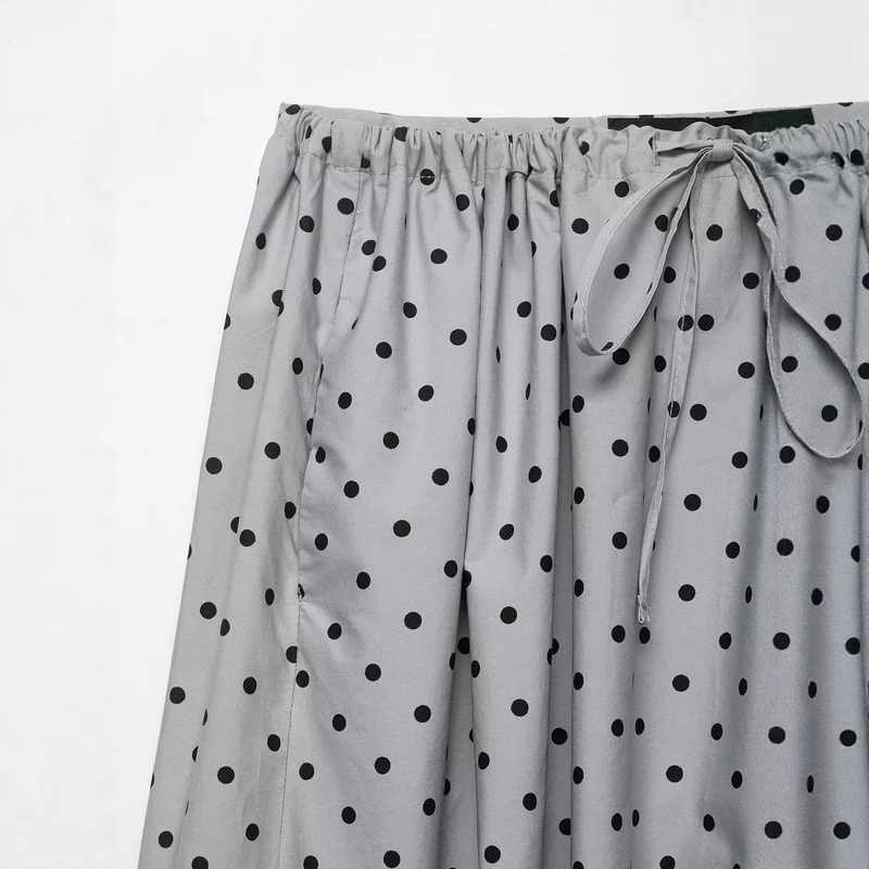 Damen Midirock mit elastischem Bund, Plissee‑Optik und Polka‑Dot‑Muster Nord Taschen