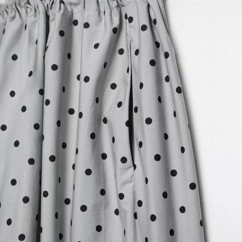 Damen Midirock mit elastischem Bund, Plissee‑Optik und Polka‑Dot‑Muster Nord Taschen