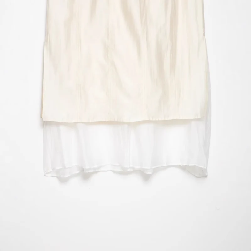 Damen Midirock mit Chiffon-Volant und leichtem Drape Nord Taschen
