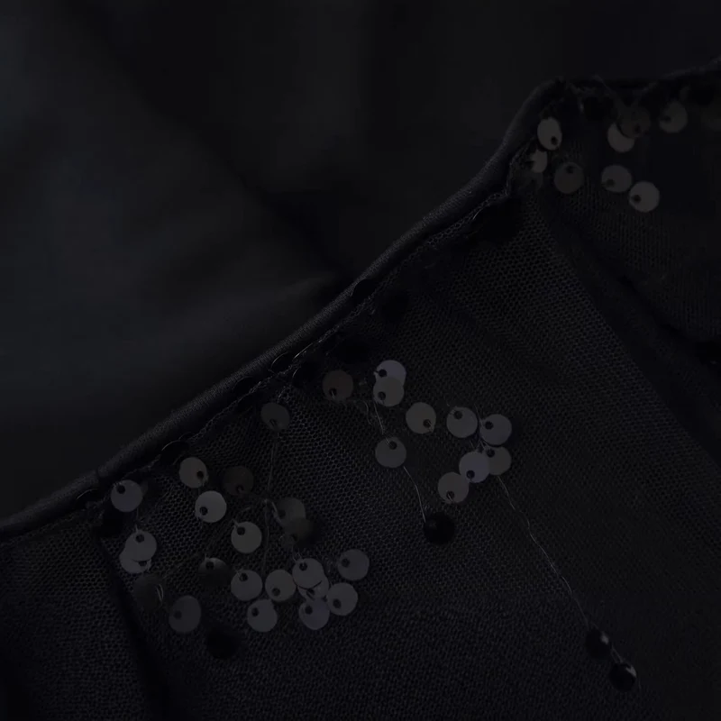 Damen Maxirock aus Tüll mit Paillettenbesatz und innenliegendem Mini-Futter Nord Taschen