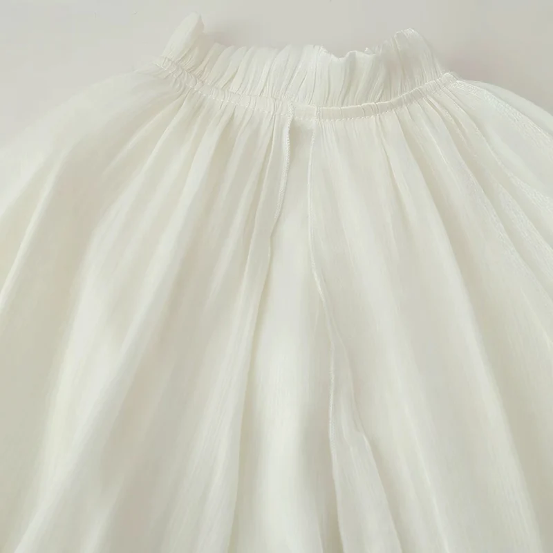 Damen Maxikleid mit Volant‑Cape, mehrlagigem Stufenrock und Stehkragen Nord Taschen