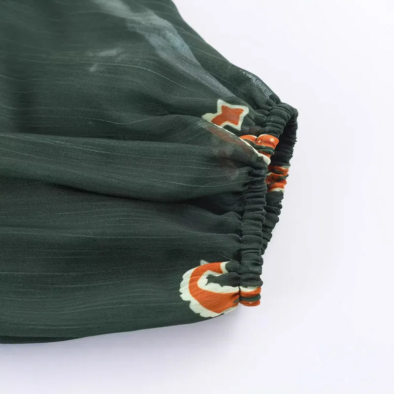 Damen Maxikleid im Boho‑Stil mit Paisley‑Print und V‑Ausschnitt Nord Taschen