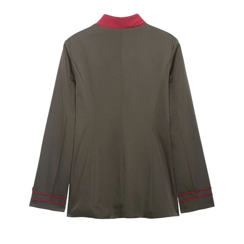 Damen Marschalljacke im Military-Stil mit Kordelbesatz und Stehkragen Nord Taschen