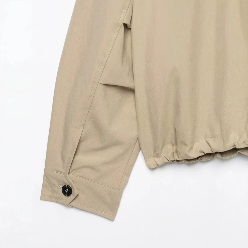 Damen Leichte Kapuzenjacke im Oversize-Boxy-Schnitt mit Tunnelzugsaum Nord Taschen