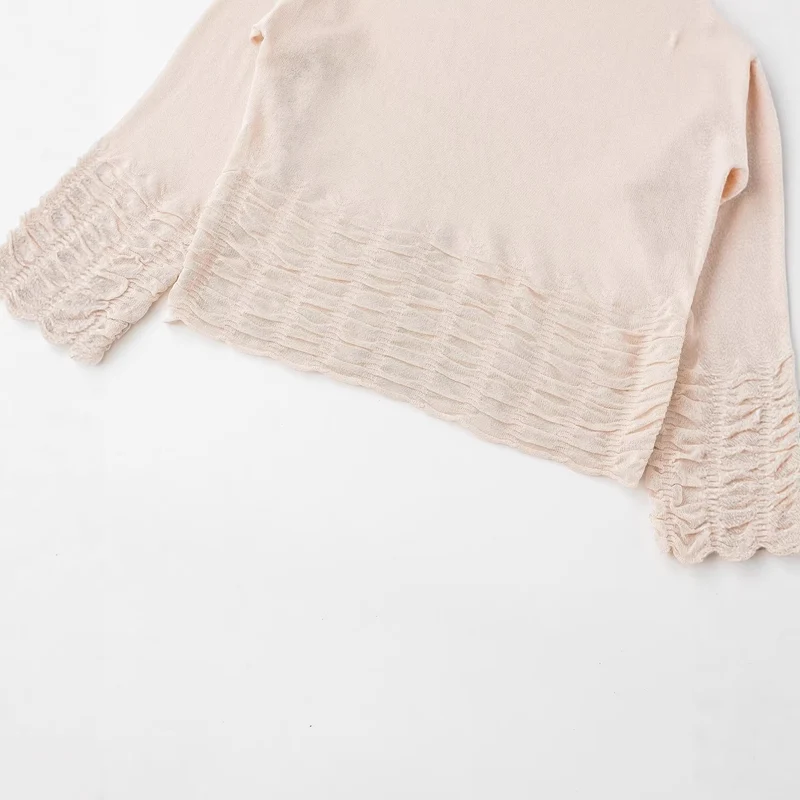 Damen Leichte Feinstrick-Bluse mit weitem Boat‑Ausschnitt und gerafftem Saum Nord Taschen
