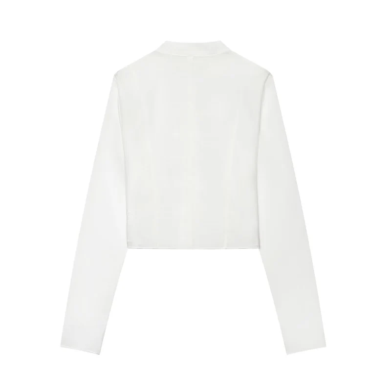 Damen Leichte Cropped-Jacke mit Stehkragen und traditionellen Knebelverschlüssen Nord Taschen