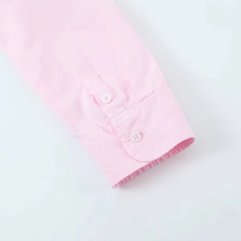 Damen Legere Baumwollbluse mit kastiger Kurzform und klassischem Hemdkragen Nord Taschen