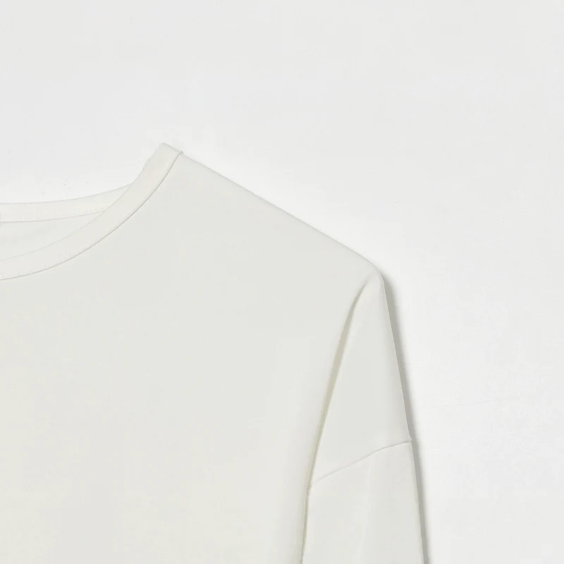 Damen Langarmshirt mit asymmetrischem Saum und Spitzenbesatz Nord Taschen