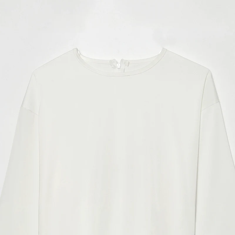 Damen Langarmshirt mit asymmetrischem Saum und Spitzenbesatz Nord Taschen