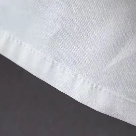 Damen Langärmlige Hemdbluse mit Stehkragen, Taillennaht und ausgestelltem Peplum Nord Taschen