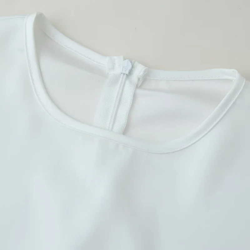 Damen Langärmlige Bluse mit Taillenband und Spitzenbesatz Nord Taschen