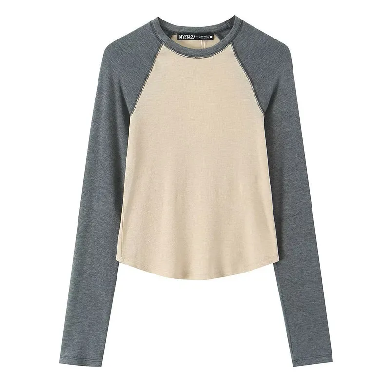 Damen Langarm-Raglanshirt aus weichem Jersey mit leicht tailliertem Schnitt Nord Taschen
