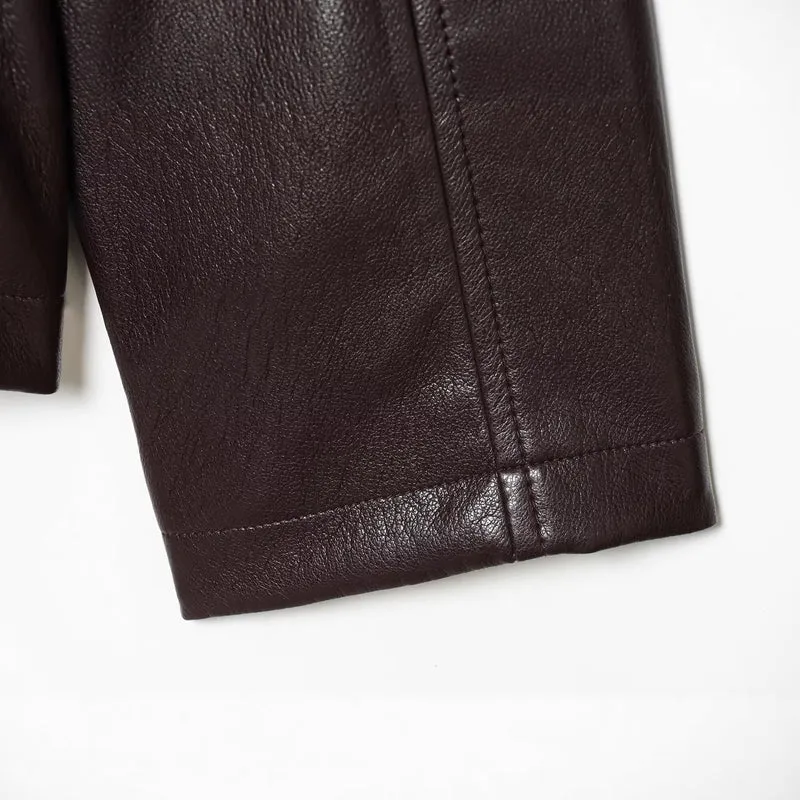 Damen Kurzjacke in veganer Lederoptik mit taillierendem Tunnelzug und Pattentaschen Nord Taschen