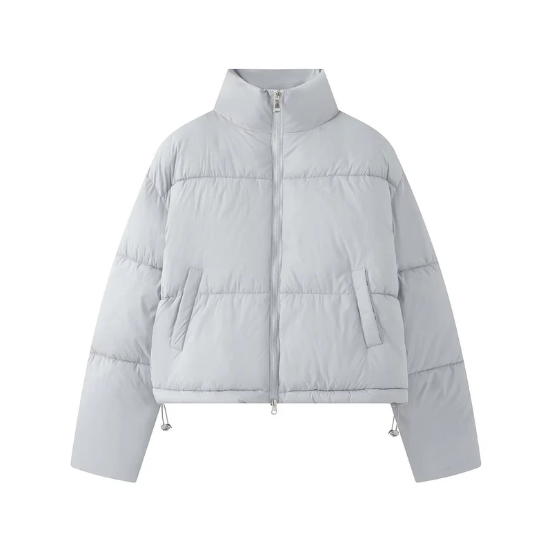 Damen Kurzjacke im Oversized-Boxy-Pufferstil mit hohem Stehkragen Nord Taschen