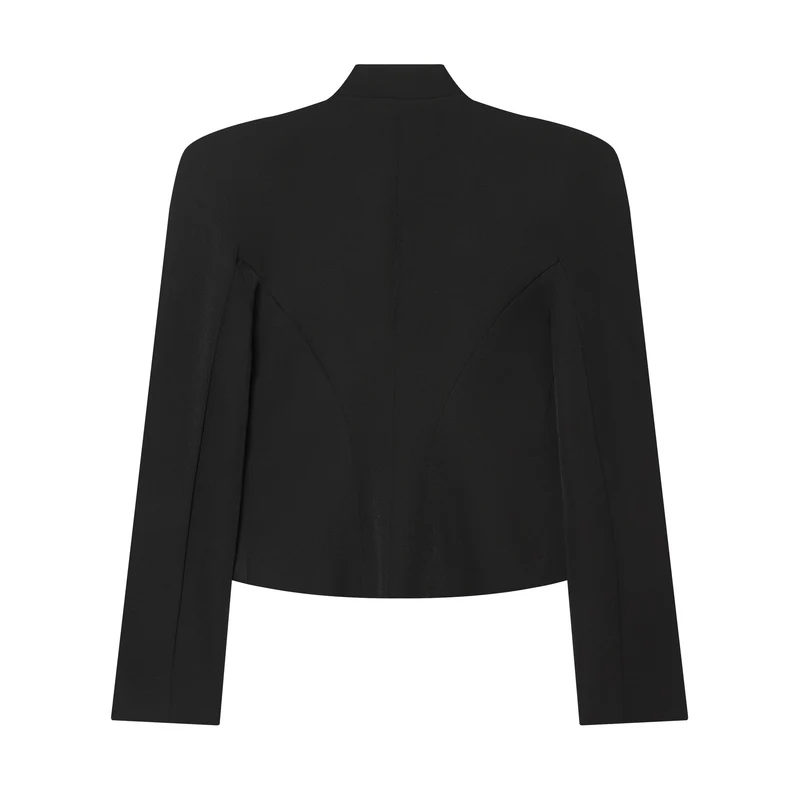 Damen Kurzjacke im Marschallstil mit Stehkragen und Zierkordierungen Nord Taschen