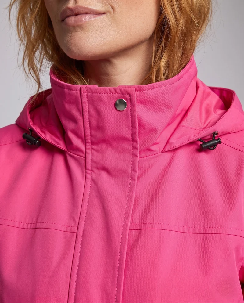 Damen wasserabweisender Parka mit Kapuze, Taillenzug und Klappentaschen Nord Taschen