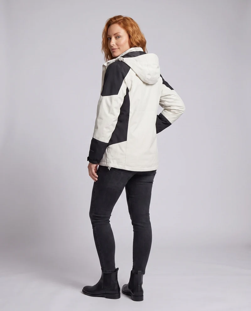 Damen wasserdichte zweilagige Outdoor-Jacke mit Kapuze, atmungsaktiver Membran und verstellbarem Saum Nord Taschen