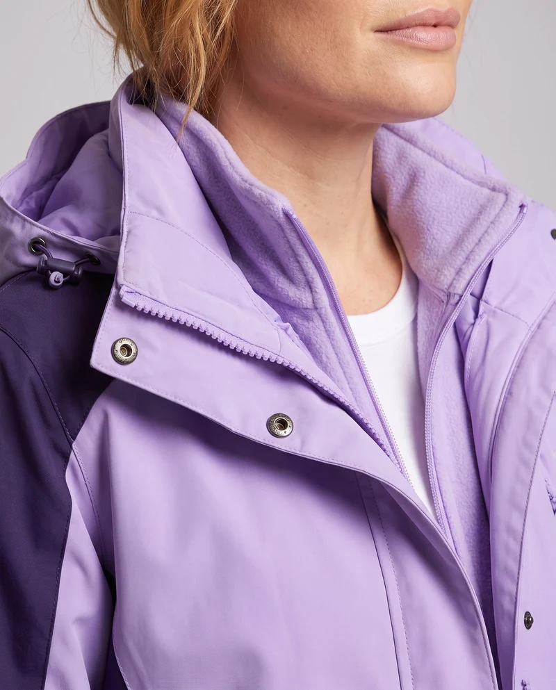Damen Zwei-Lagen Softshell Parka mit wärmendem Fleece-Innenfutter und verstellbarer Kapuze Nord Taschen