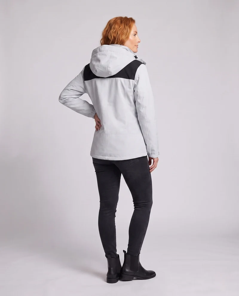 Damen Softshell-Jacke 2-in-1 mit abnehmbarer Fleece-Innenjacke und verstellbarer Kapuze Nord Taschen
