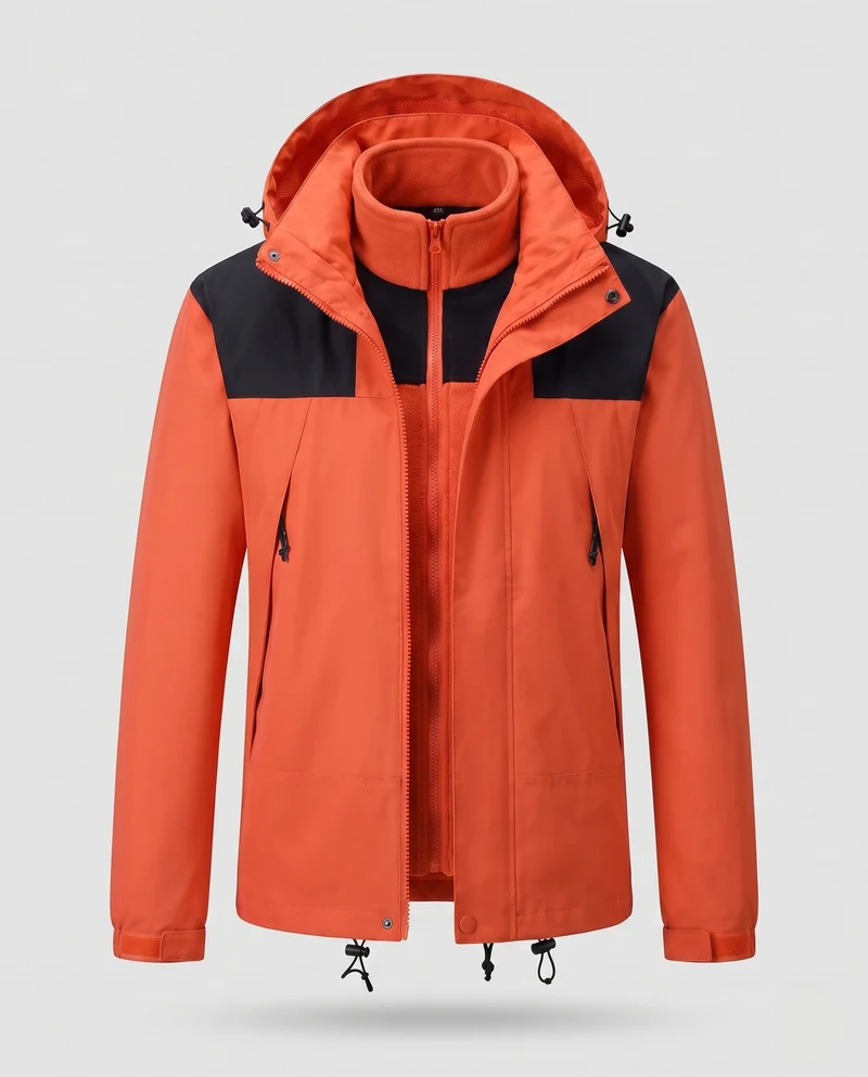 Damen Softshell-Jacke 2-in-1 mit abnehmbarer Fleece-Innenjacke und verstellbarer Kapuze Nord Taschen