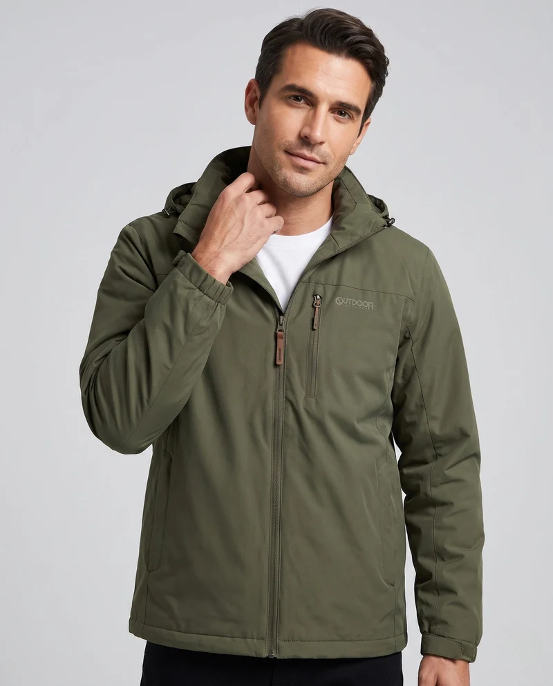 Atmungsaktive leichte Outdoor-Jacke für Herren mit Kapuze, Mesh-Innenfutter und mehreren Taschen Nord Taschen