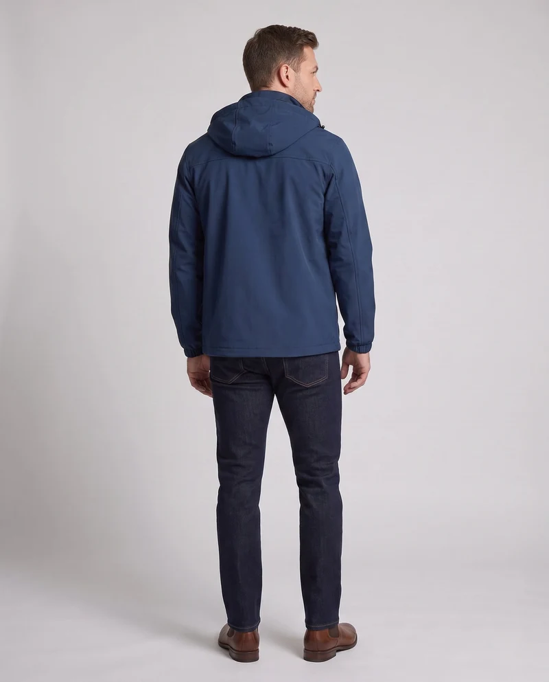 Herren Atmungsaktive Leichte Wind- und Regenjacke Nord Taschen
