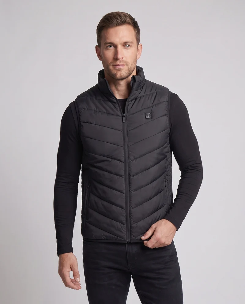 Herren beheizbare Thermo-Weste mit Multi-Zonen-Heizsystem und USB-Anschluss Nord Taschen