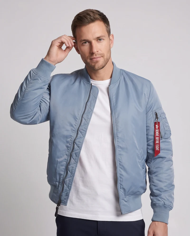 Herren Bomberjacke im Fliegerstil mit wattierter thermischer Fütterung und Taschen auf dem Ärmel Nord Taschen