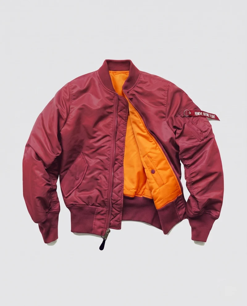 Herren Bomberjacke im Aviator-Stil mit kontrastierendem Innenfutter und Ärmtasche Nord Taschen
