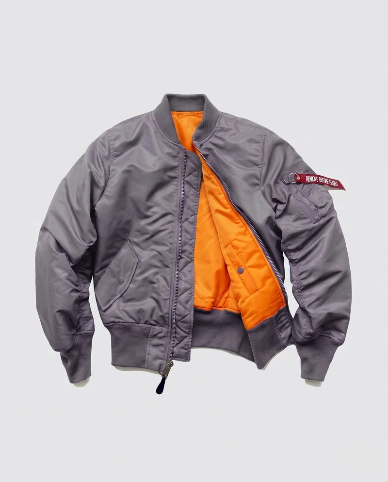 Herren Bomberjacke im Aviator-Stil mit kontrastierendem Innenfutter und Ärmtasche Nord Taschen