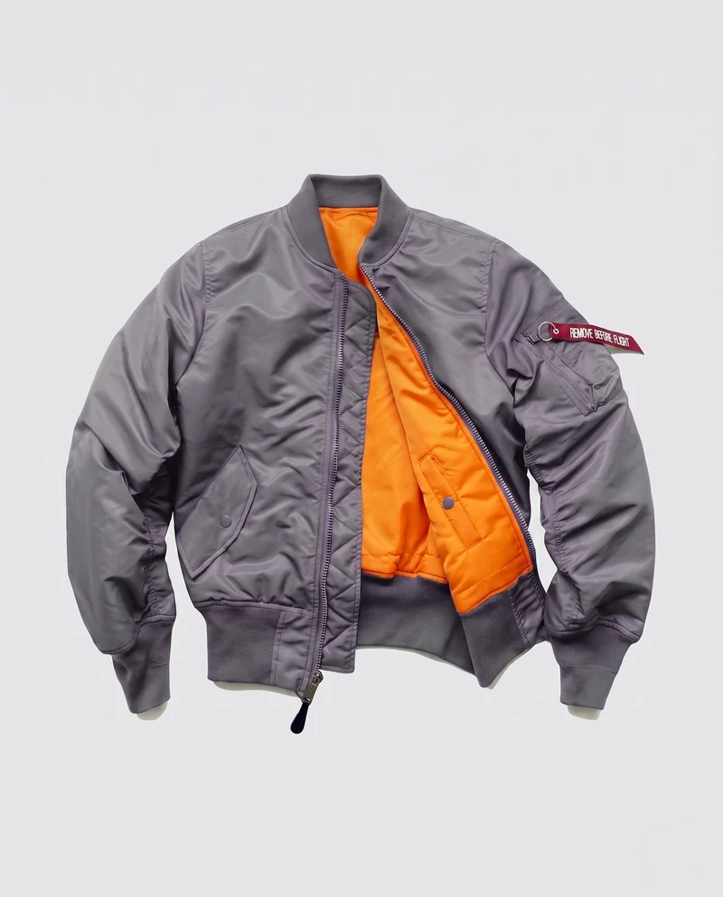 Herren Bomberjacke im Aviator-Stil mit kontrastierendem Innenfutter und Ärmtasche Nord Taschen