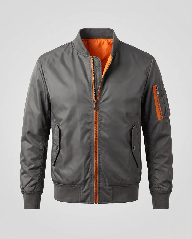 Herren Bomberjacke Pilotenjacke mit wärmendem Thermofutter und Utility-Tasche am Ärmel Nord Taschen