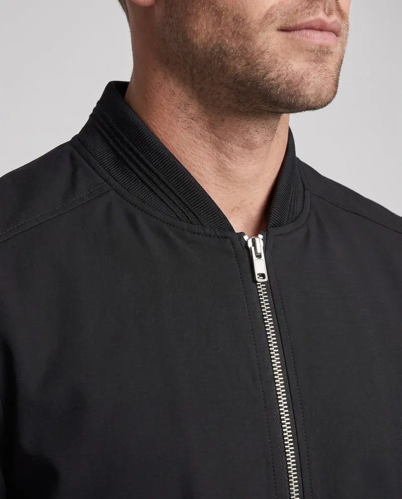 Herren kurze, cropped Bomberjacke im Pilotenstil mit Ärmeltasche und gerippten Bündchen Nord Taschen