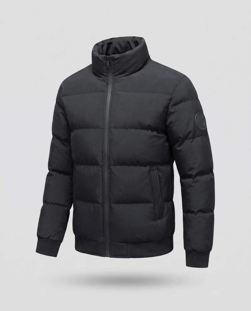 Männlicher kurzer Blouson im gesteppte Puffer-Look mit winddichter Außenschicht und gerippten Abschlüssen Nord Taschen