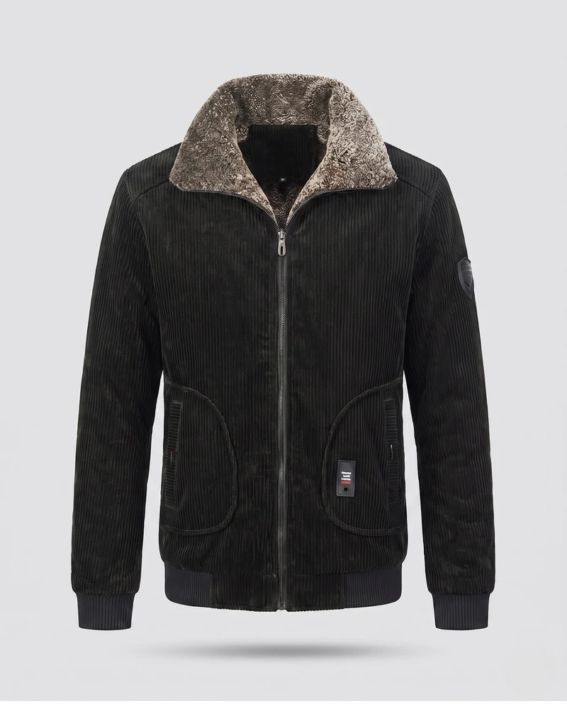 Herren Short Cord Bomber mit Sherpa-Futter und hohem Kragen Nord Taschen
