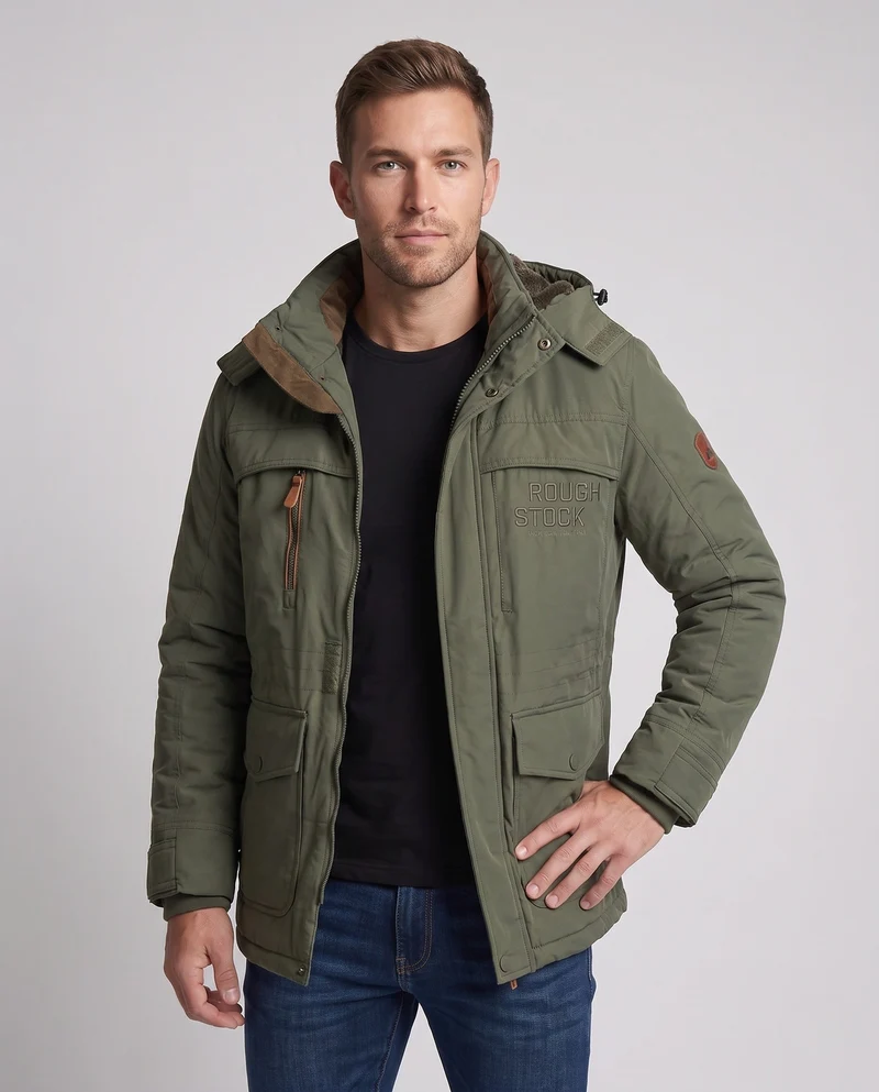 Herren kurz gepolsterte Field Blouson mit gesteppter thermischer Fütterung und Klapptaschen Nord Taschen